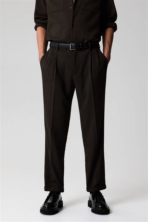 Regular Fit Tailored Pants - Dark brown - Men | H&M AU