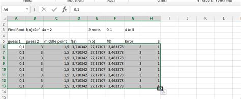 Image result for Bisection Method Using Excel