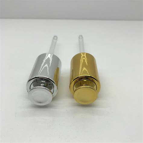 Luxury 18mm 20mm plastic push button down press dropper with glass ...