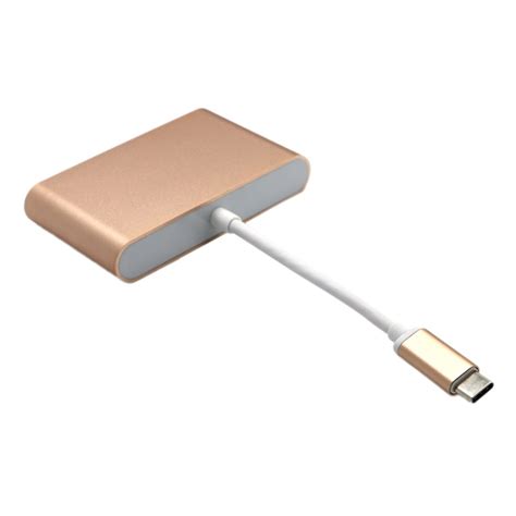 Microware USB-C VGA Multiport Adapter, USB-C Reversible (USB-C) Male ...