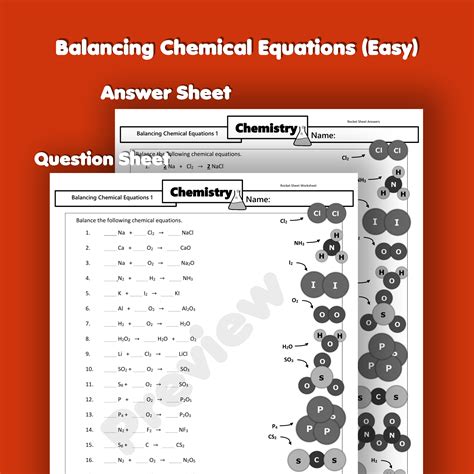 Free balancing simple chemical equations worksheet, Download Free ...