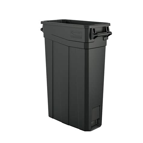 23 Gal. Skinny Plastic Slim Trash Can with Handles TCNH2030