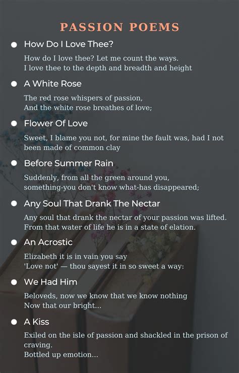 Passion Poems - Best Poems For Passion