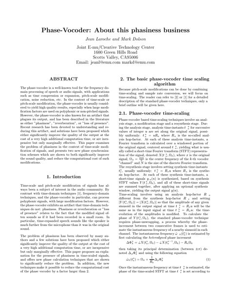 Image result for Phase Vocoder C