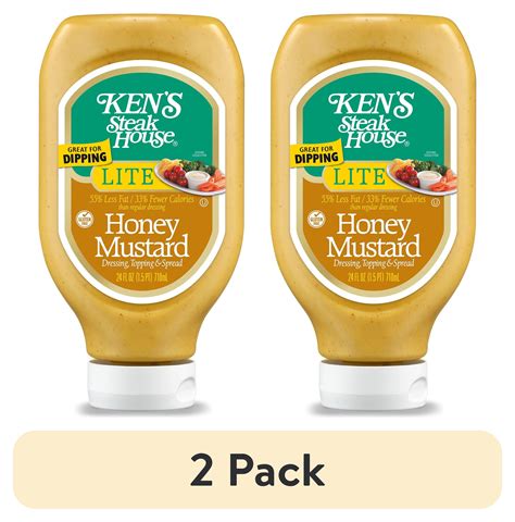 (2 pack) Ken's Steak House Lite Honey Mustard Salad Dressing 24 fl oz ...