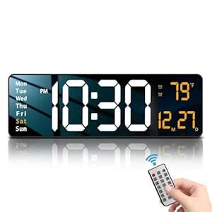 Buy Meyoung 16.2" Large Digital Wall Clock with Remote – Big LED ...