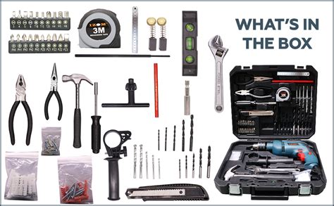 Izom ATC - 1001 Drill Machine Kit (Blue, Matte Finish, 110-Pieces ...