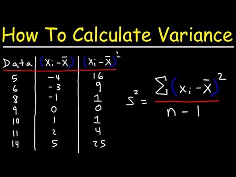 How To Calculate Variance Video Lecture - JEE