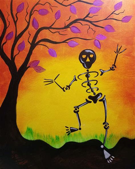 Skeleton Dance - Pinot's Palette Painting