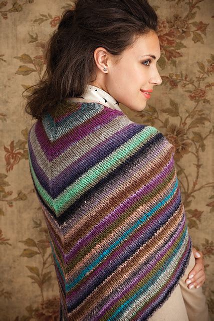 Image result for Striped Rectangular Shawl Pattern Lightweight Yarn