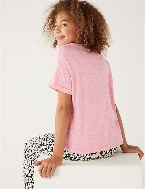 Buy Cotton Blend T-Shirt at Marks & Spencer