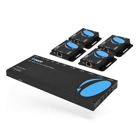 Buy Orei 1x4 HDMI Extender Splitter Multiple Over Single Cable CAT6/7 ...