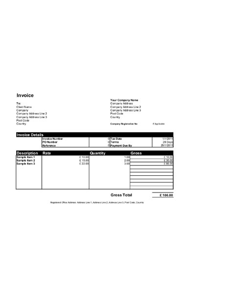 Editable Invoice Template Excel 的图像结果