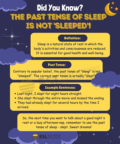 Past Tense Of Sleep