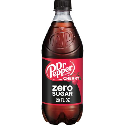 Dr Pepper Zero Sugar Cherry Diet Soft Drink, 20 fl oz Bottle - Walmart.com