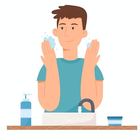 Image result for Washing Face Picture Man Cartoon