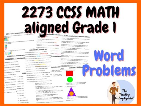 2273 Common Core State Standards (CCSS) problems Grade K/1/2 - 123 ...