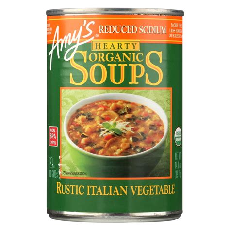 Amy's Soup Organic Hearty Rustic Italian Vegetable - Case Of 12 - 14 Oz ...
