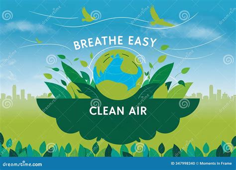Importance of Clean Air Illustrated with a Vibrant Design Promoting Environmental Awareness ...