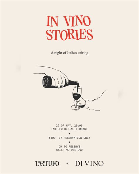 In vino stories – Italian wine dinner - Tartufo Italian