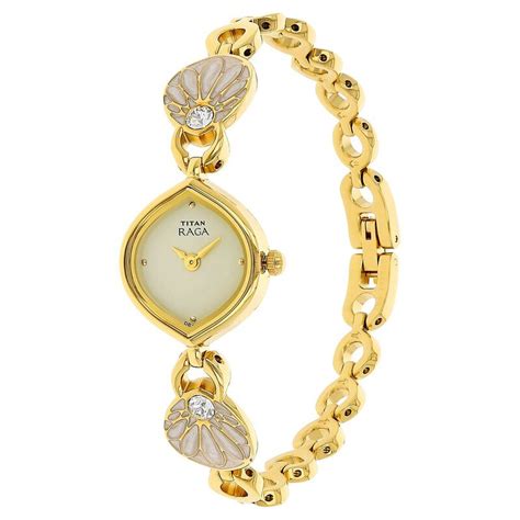 Buy Online Titan Quartz Analog Off White Dial Metal Strap Watch for ...