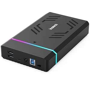 Inateck 3.5 Inch RGB Hard Drive Enclosure, USB 3.0 External Enclosure ...