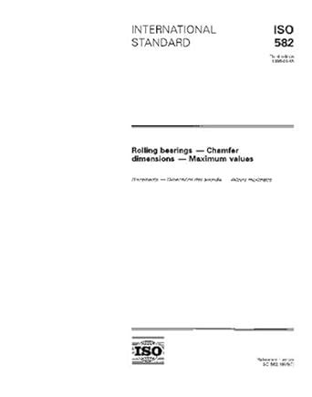 ISO 582:1995, Rolling bearings - Chamfer dimensions - Maximum values ...