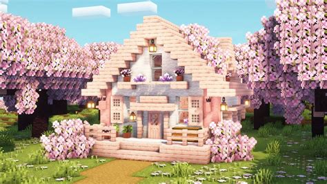 Cherry Blossom Starter House in Minecraft - TBM | TheBestMods