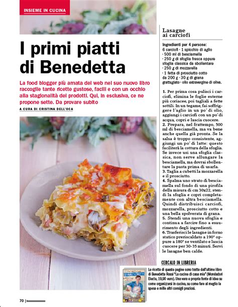Ricetta Lasagne Ai Carciofi Benedetta Rossi