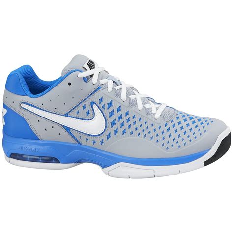 Nike Mens Air Cage Advantage Carpet Tennis Shoes - Grey/Blue ...