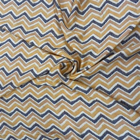 Yellow Chevron Pattern Cotton Linen Fabric - TradeUNO – TradeUNO Fabrics