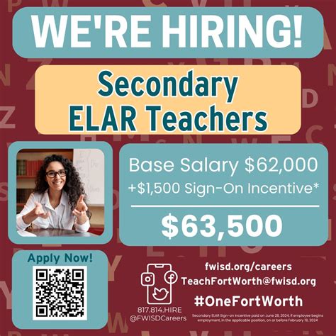 Fort Worth ISD Careers on LinkedIn: Fort Worth ISD is Hiring English Language Arts Teachers: 📚 ...