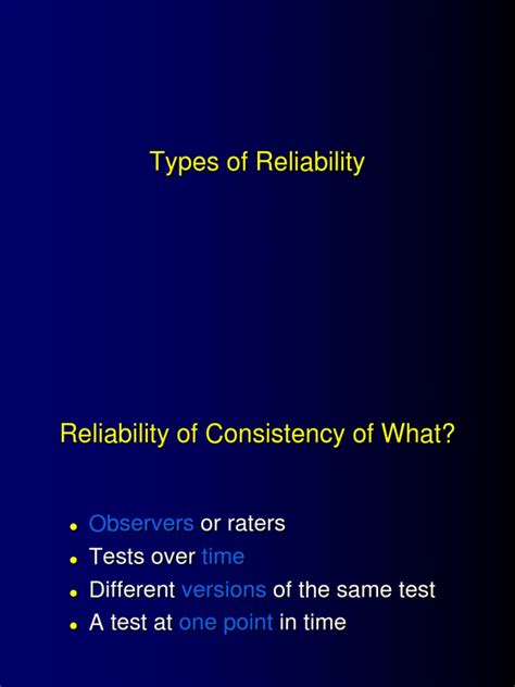 Image result for Types of Reliability Explained