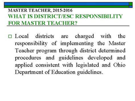 Image result for Master Teacher Program Requirements