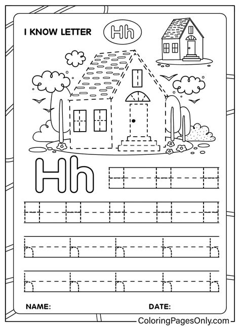 Letter H Coloring Pages - Free Printable PDF & Online Coloring
