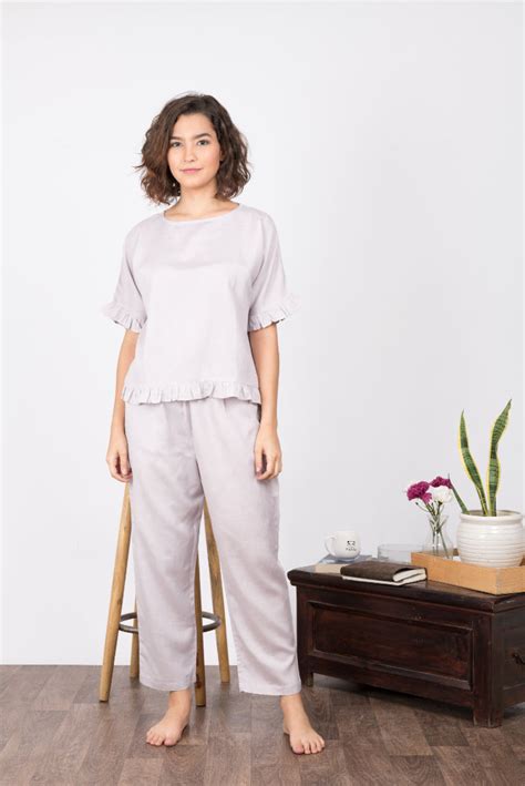 Eliza | solid lavender pyjamas set | Untung