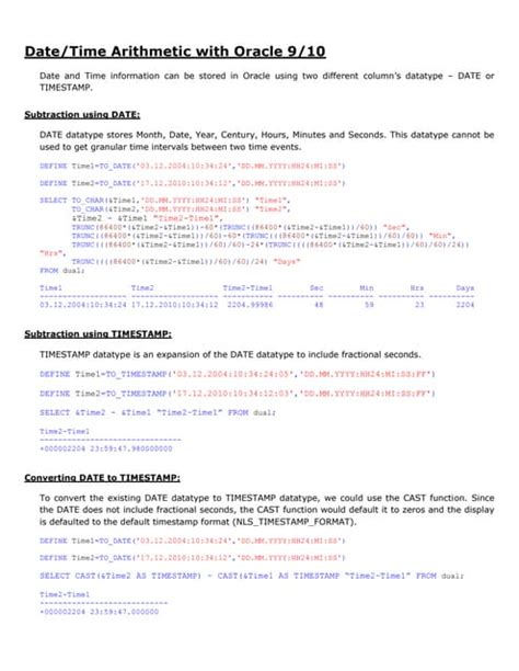 Oracle SQL Date Functions 的图像结果