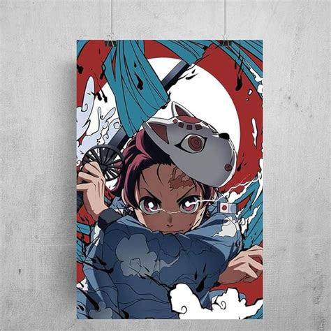 wallpics® tanjiro water wall poster demon slayer Wall Poster (vinyl ...