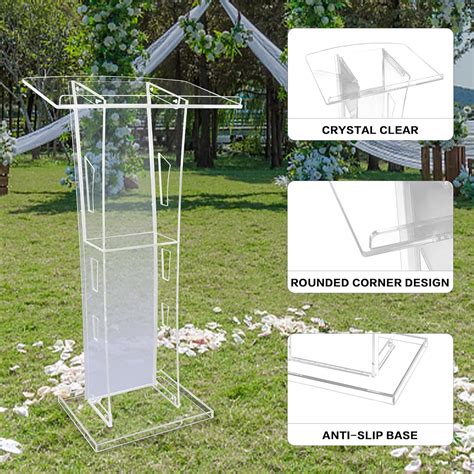 VZADGWA Acrylic Pulpits for Churches, 43 Tall Clear Podium India | Ubuy