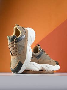 EL PASO EL PASO Men Beige Faux Leather Casual Lace Up Sneakers Sneakers ...