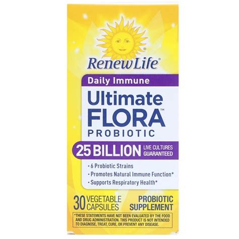 Buy Renew Life, Ultimate Flora Probiotic, Daily Immune, 25 Billion Live ...