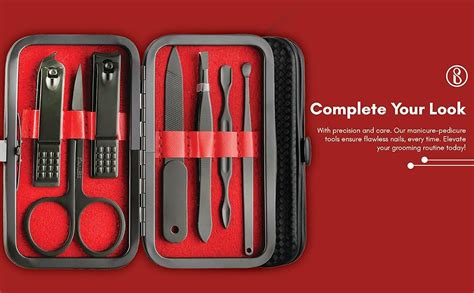 Beauté Secrets 7 in 1 Manicure set Professional Black Stainless Steel ...