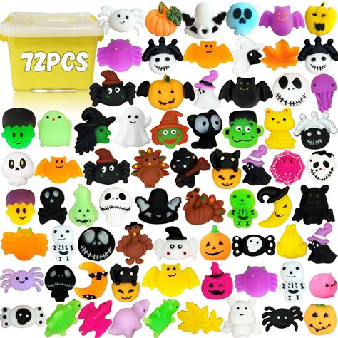 Buy 72PCS Halloween Mochi Squishy Toys, Squishy Party Favors for Kids ...