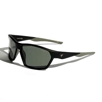 Buy Vintage Matte Black Sporty Wrap-Around Sunglass for Men & Women | G ...