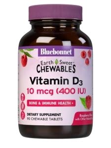 EarthSweet® Chewables Vitamin D3 400 IU, Raspberry Flavor - 90 Chewable ...