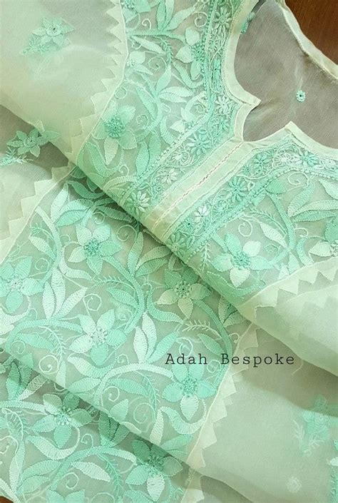 Chikankari Pure Organza Silk ( Kurta & Dupatta )