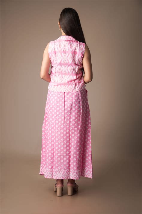 Aarohi – Pink Jamdani Co-ord Set | The Utsav Edit – Sarasvini