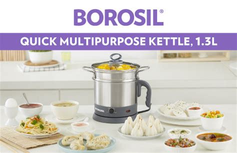 Buy Borosil Quick Multi Kettle, 1.3L 600W at Best Price Online in India ...