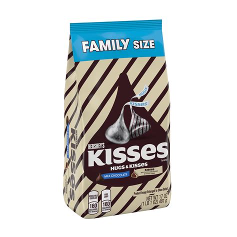 Hershey's Hugs Kisses Milk Chocolate Candy: Nutrition & Ingredients ...