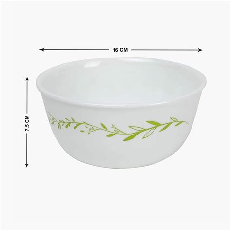 Buy CORELLE Livingware White Printed Vitrella Glass Curry Bowl - 828ml ...